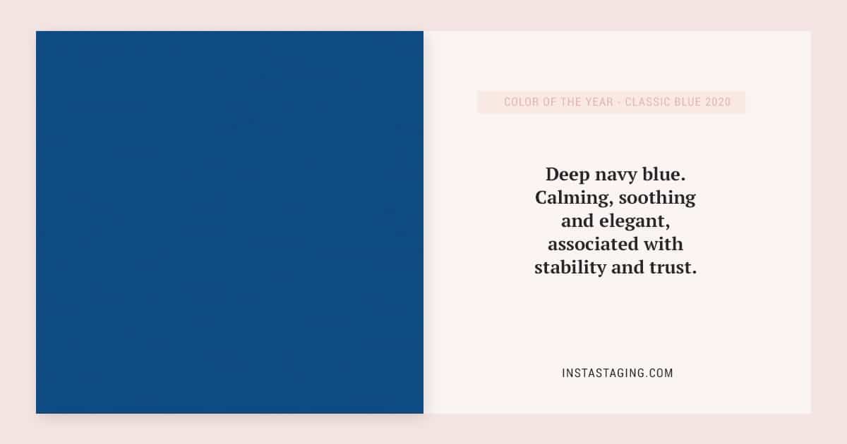 Home Staging Color 2020 deep navy blue