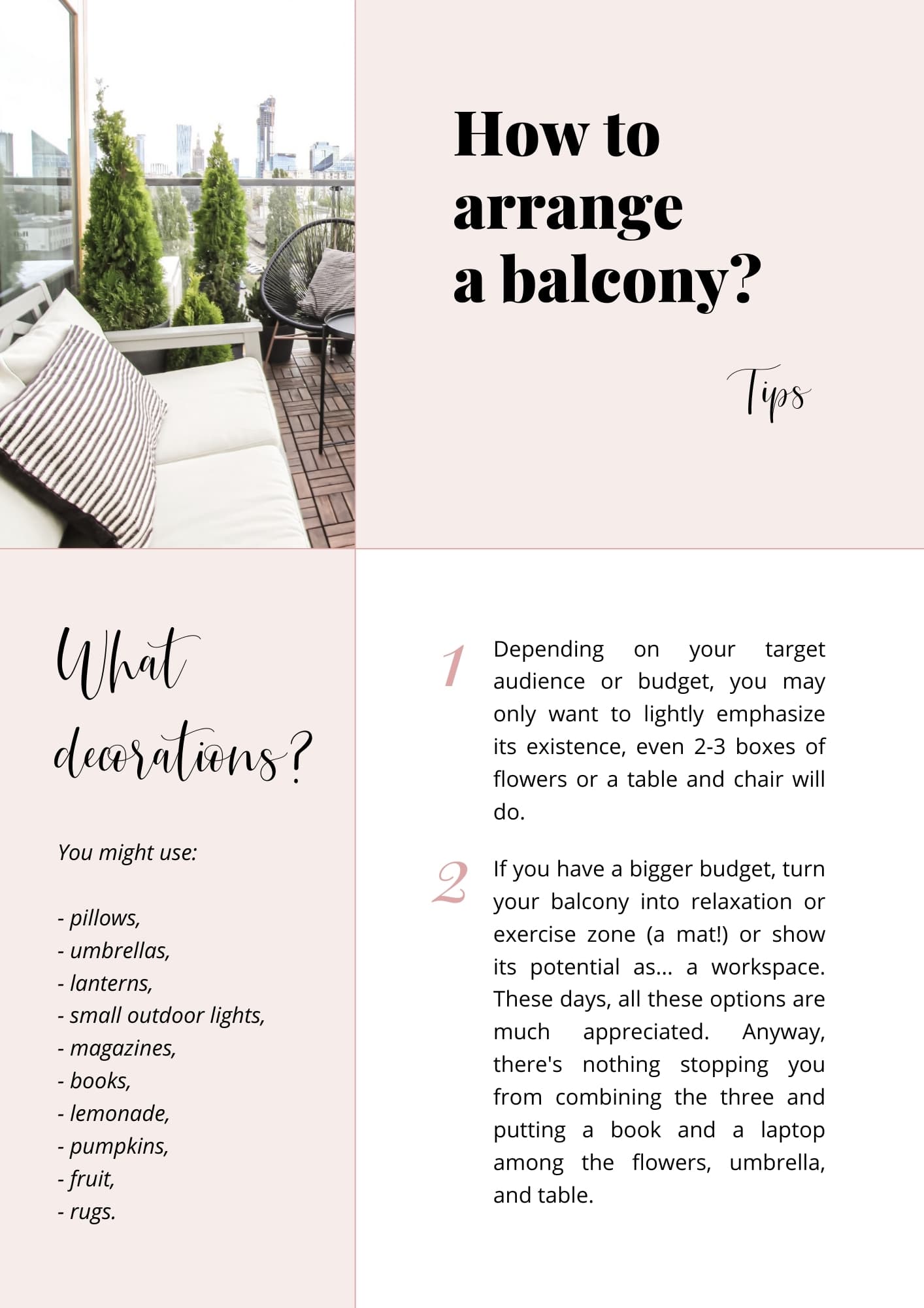 Home Staging Balcony